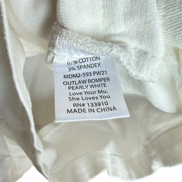 Show Me Your Mumu Outlaw Pearly White Romper Sz M - Picture 8 of 8
